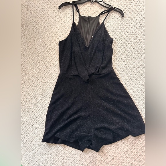 Francesca's Collections Pants - Francesca’s Navy Sparkly Romper NWT